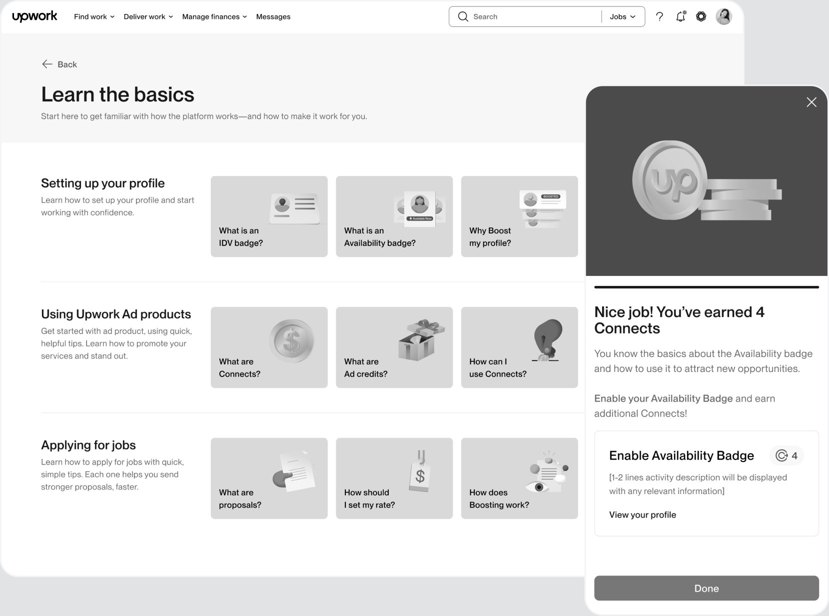 Learning hub and quiz concepts
